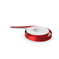Red Foil Ribbon Spool PNG & PSD Images