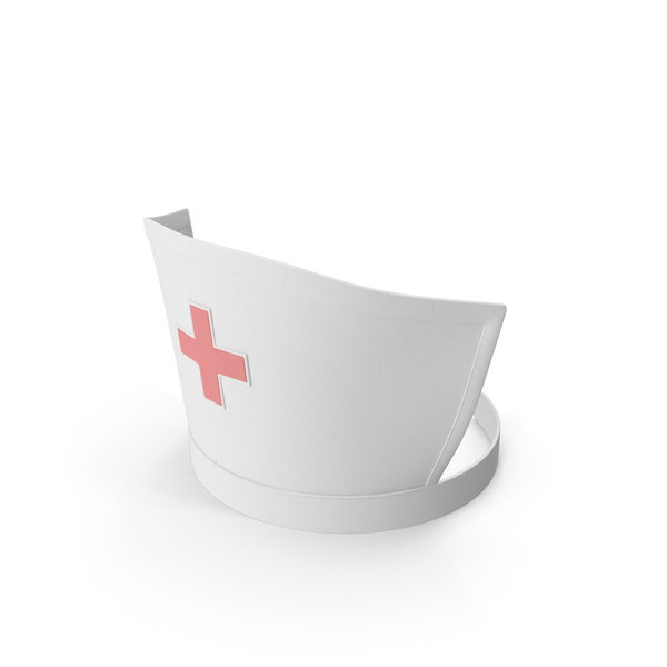 Old Fashioned Nurse Hat White PNG 