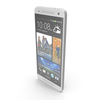 HTC One mini Glacial Silver PNG & PSD Images