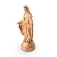 Madonna Virgin Mary Statue Golden PNG & PSD Images