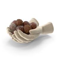 Gloves Holding Chocolate Balls PNG & PSD Images