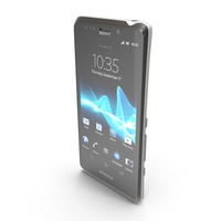 Sony Xperia T and LTE T White/Silver PNG & PSD Images