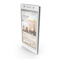 Huawei Ascend P6 White PNG & PSD Images