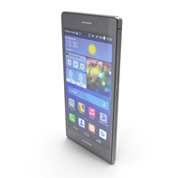 Huawei Ascend P7 Black PNG & PSD Images