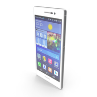 Huawei Ascend P7 White PNG & PSD Images