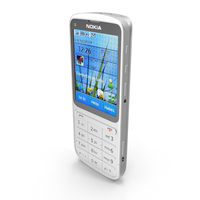 Nokia C3-01 Touch and Type Silver PNG & PSD Images