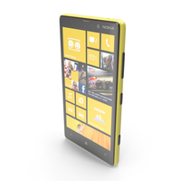 诺基亚Lumia 820黄色和白色PNG和PSD图像