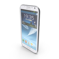 Samsung Galaxy Note II N7100 Marble White PNG & PSD Images