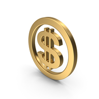 Dollar Symbol Gold PNG & PSD Images