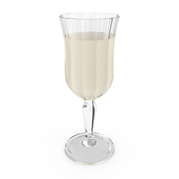 Crystal Glass with White Wine PNG & PSD Images