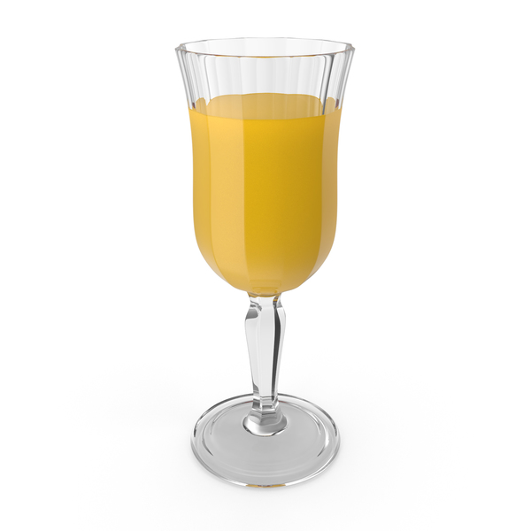 Crystal Glass With Orange Juice PNG & PSD Images