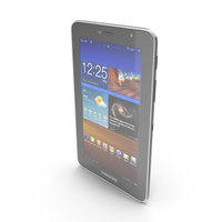 Samsung P6200 Galaxy Tab 7.0 Plus Black PNG & PSD Images