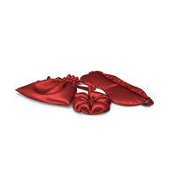 Set of Red Silk Sleep Mask, a Scrunchie and Bag PNG & PSD Images