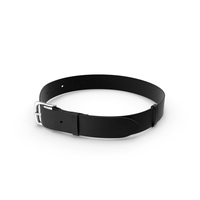 Men's Leather Belt with Buckle Black PNG & PSD Images