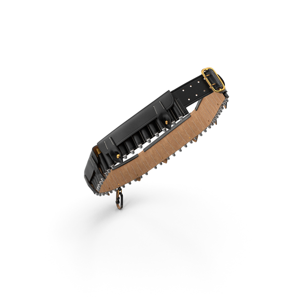 Black Leather Bandolier Ammo Belt PNG & PSD Images