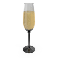 Black Stem Champagne Glass PNG & PSD Images