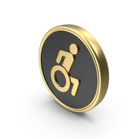 Wheel Chair Coin Symbol Logo Icon PNG & PSD Images