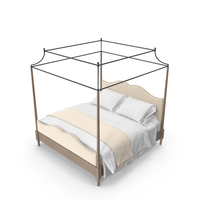 Bernhardt Auberge Poster Bed with Metal Canopy PNG & PSD Images
