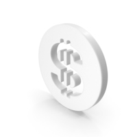 Dollar Symbol White PNG & PSD Images