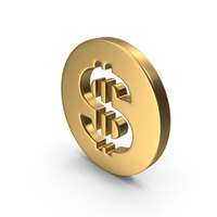 Dollar Gold PNG和PSD图像