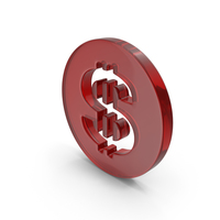 Dollar Red Glass PNG & PSD Images