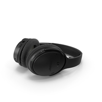 Bose Quiet Comfort Headphones Black Lying On PNG & PSD Images