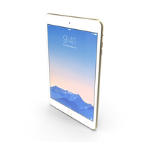 Apple iPad Mini 3 Gold PNG & PSD Images