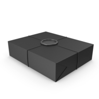 Black Gift Wrapping with a Wax Seal PNG & PSD Images