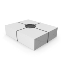 White Gift Wrapping with a Wax Seal PNG & PSD Images