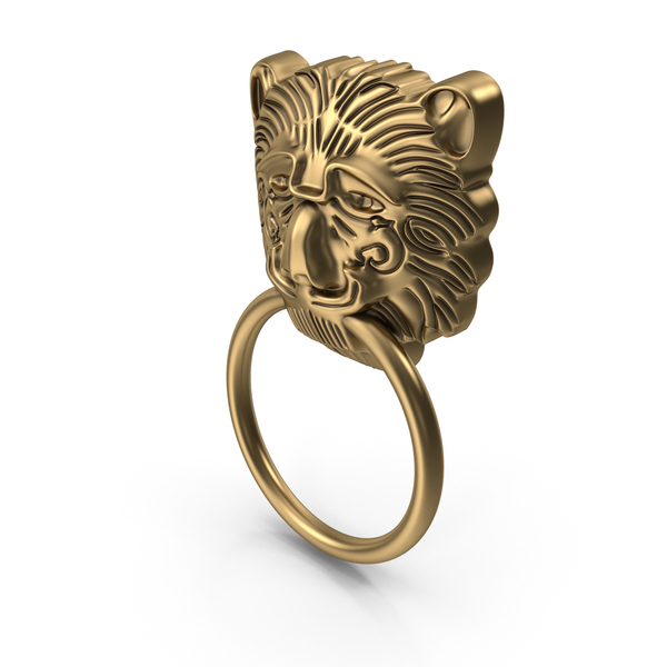 Gold Lion Head Handle PNG & PSD Images