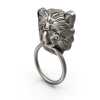 Silver Lion Head Handle PNG & PSD Images