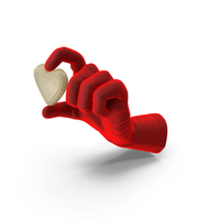Glove Holding a Gummy Heart PNG & PSD Images