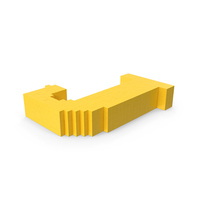 Stylised Cartoon Voxel Pixel Art Letter J on Ground PNG & PSD Images