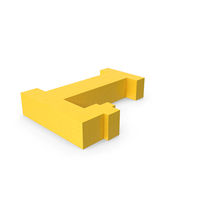 Stylised Cartoon Voxel Pixel Art Letter L on Ground PNG & PSD Images