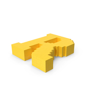 Stylized Cartoon Voxel Pixel Art Letter R On Ground PNG & PSD Images