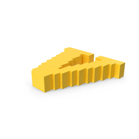 Stylised Cartoon Voxel Pixel art Letter V on Ground PNG & PSD Images