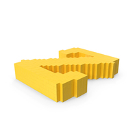 Stylised Cartoon Voxel Pixel Art Letter Z on Ground PNG & PSD Images