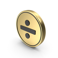 Divided By Coin Sign Icon Symbol PNG & PSD Images