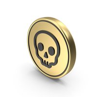 Skull Coin Danger Logo Icon PNG & PSD Images