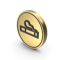 Smoking Coin Sign Icon Symbol PNG & PSD Images