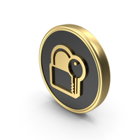 Unlock Key Coin Logo Icon PNG & PSD Images