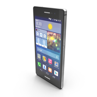 Huawei Ascend P7 Black PNG & PSD Images