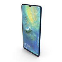 Huawei Mate 20 X Blue & Silver PNG & PSD Images