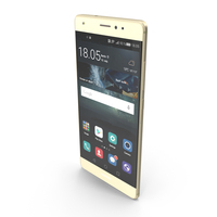 Huawei Mate S Gold PNG & PSD Images