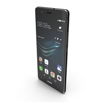 Huawei P9 Lite Black with SD/SIM Card Tray PNG & PSD Images