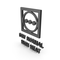 Textile Care Symbol Dry Normal High Heat PNG & PSD Images
