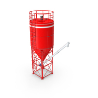 Silo 2-sections with Tube Conveyor PNG & PSD Images