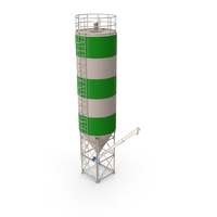 Silo 5-sections with Tube Conveyor PNG & PSD Images