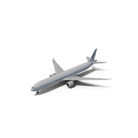 White Boeing 777-300 PNG & PSD Images