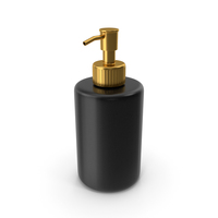 Soap Dispenser Gold Black PNG & PSD Images